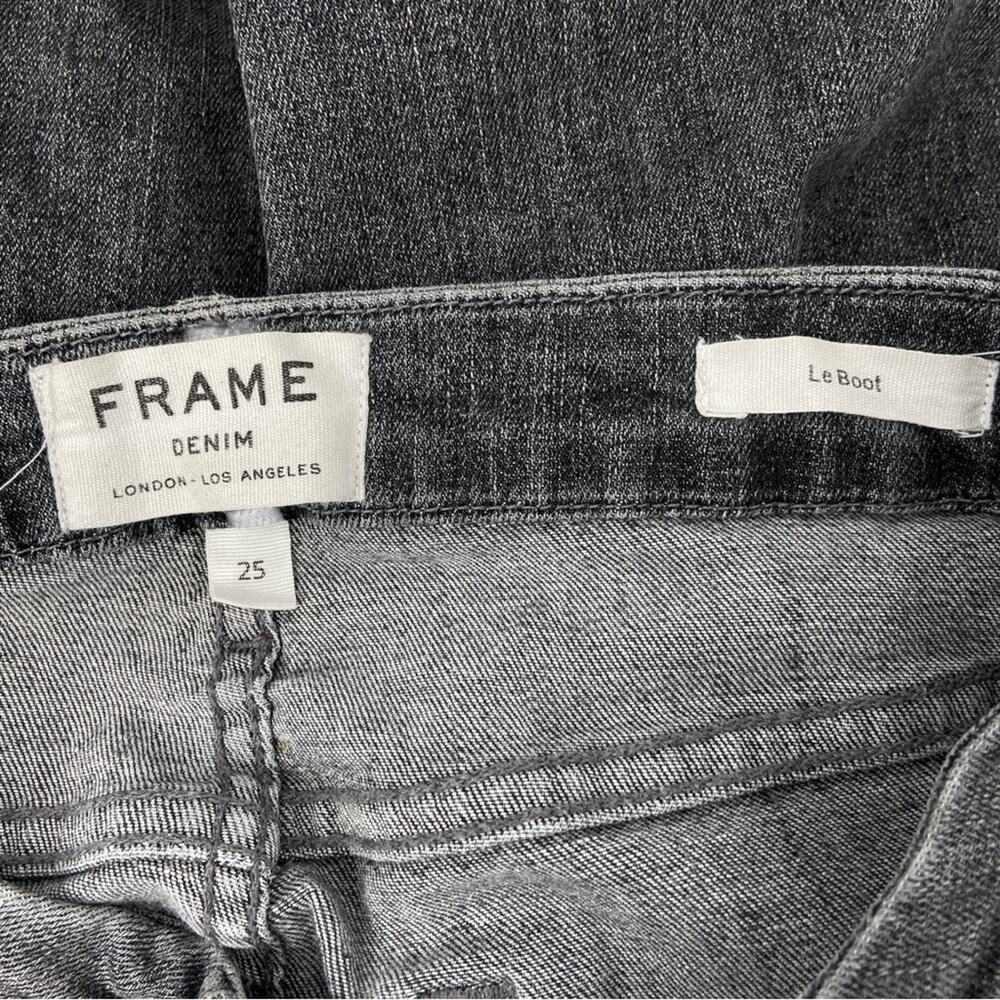 Frame Denim Le Boot Raw Hem 25 Stretch Washed Gray - Picture 5 of 6
